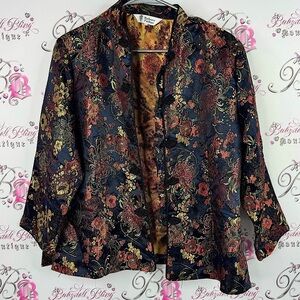 Richness fashion blazer cardigan embroidered Japanese Floral Brocade Jacket